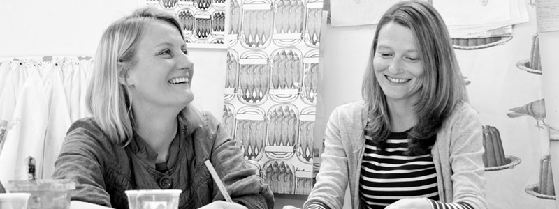 Juliet Thornback & Delia Peel in the studio