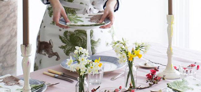 Rabbit & Cabbage kitchen textiles