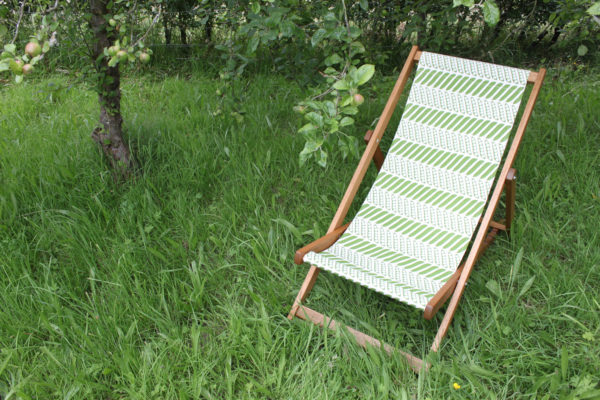 Pea Pod Deckchair in the Orchard