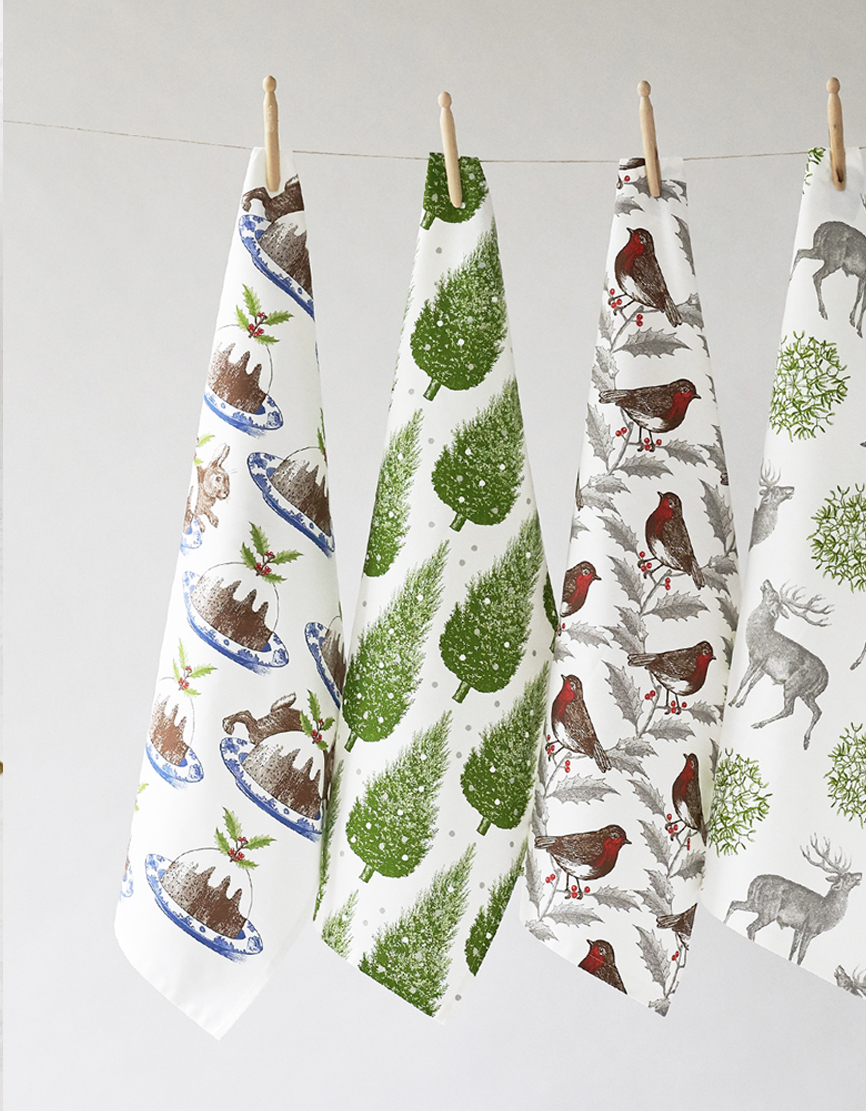 Thornback & Peel Christmas tea towels